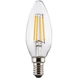 Hama LED-Filament E14, 470lm ersetzt 40W, Kerzenlampe, Warmweiß, Klar