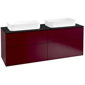 Villeroy & Boch V&B Waschtischunterschrank Finion 160x60,3x50,1cm, Gl. bla m, Peony Matt