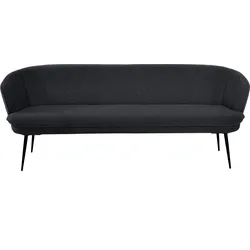 Polsterbank K+W KOMFORT & WOHNEN "ZOOM", blau (marine 58), B:222cm H:87cm T:66cm, Sitzbänke, 3-Sitzer Polsterbank mit dekorativen Keder