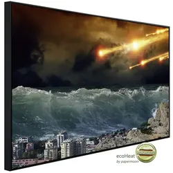 papermoon Infrarotheizung »EcoHeat - Apokalyptischer Tsunami«, Matt-Effekt - bunt