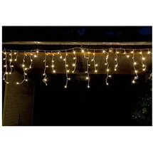 FHS International LED Lichterkette Eisregen 12 m Weiß