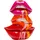 Kare Stabkerzenhalter Lips 17cm Mehrfarbig