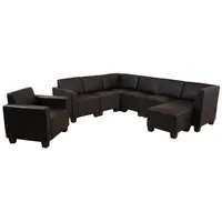 MCW Wohnlandschaft Moncalieri-6-1-1, Set, Bequeme Polsterung, Maximale Belastbarkeit pro Sitzplatz: 150 kg schwarz
