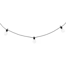 Atmosphera Lichterkette Kunststoff 5 m 10 LED-Glühbirnen schwarz