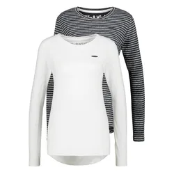 Langarmshirt ALIFE & KICKIN "Damen LeaAK", Damen, Gr. M, schwarz (moonless), 60% Baumwolle 40% Polyester, Langarm, Shirts