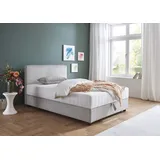 Atlantic Home Collection Bett "Corinna", grau (hellgrau), B:142cm H:97cm L:210cm, ATLANTIC HOME COLLECTION, Betten, Boxbett inkl. Stauraum, Cord, erhältlich in unterschiedlichen Breiten