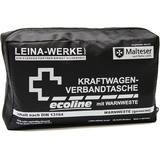 Leina-Werke 11054 KFZ-Verbandtasche Compact Ecoline mit Warnweste und Klett, Schwarz/Weiß