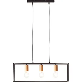 Brilliant Arica 3-flg. 60 cm eckig schwarz/holzfarbend