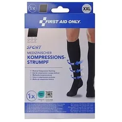FIRST AID ONLY Kompressionsstrümpfe, geschlossene Spitze SPORT schwarz Größe XXL 1 St.