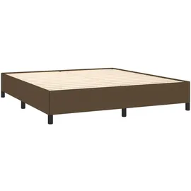 vidaXL Boxspringbett mit Matratze Dunkelbraun 180x200 cm Stoff
