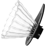 Happyyami Glas Kaffeefilter Trichter Hitzebeständig Großer Kaffeefilter für Kaffeekanne Haushaltsfilter Zubehör Wiederverwendbar