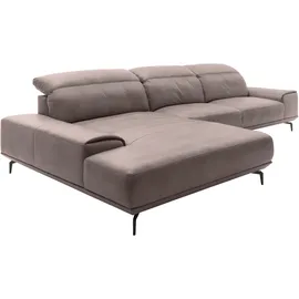 Musterring Eckcouch Leder 3-Sitzer Grau