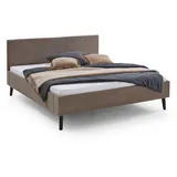 Aileenstore Polsterbett 180 x 200 Bettgestell mit Kopfteil Taupe