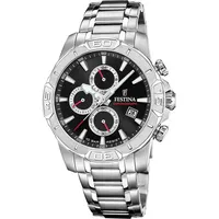 Festina Chronograph »Timeless Chronograph«, Quarzuhr, Armbanduhr, Herrenuhr, Edelstahlarmband, analog,