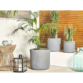 Beliani Samos 26 x 26 x 25 cm Grau