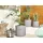 Beliani Samos 26 x 26 x 25 cm Grau
