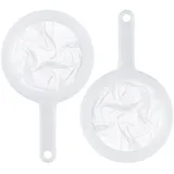 MAEXUS® Feines Sieb KüChe, 2 Stück Passiersieb KüChensieb Fein Nylon, Kunststoff-Sieb für Nudeln, Kleines Sieb für Küche mit Griff 11-14 cm Durchmesser (200/400 Löcher)