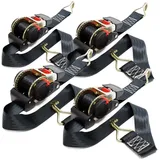 Wiltec Spanngurte Automatik 4er Set 750 daN 1,8 m x 50 mm