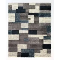 Novel Webteppich, Grau, Petrol, Textil, rechteckig, 120x170 cm, in verschiedenen Größen erhältlich, Teppiche & Böden, Teppiche, Moderne Teppiche