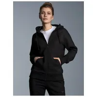 Trigema Sweatjacke TRIGEMA "TRIGEMA mit Kapuze«, Gr. S, schwarz , 40816855-S