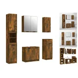 vidaXL Badmöbel-Set 5-tlg. räuchereiche