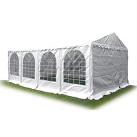 AMBISPHERE Partyzelt Classic Plus - Partyzelt wasserdicht -Pavillon 550g/m2 PVC Plane 750 N - Partyzelt - Festzelt - Bierzelt Wasserdicht, UV-Resistent & Feuerhemmend in mit 5 Jahren Garantie Weiss