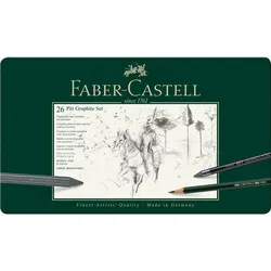 FABER-CASTELL PITT GRAPHITE - Set Bleistift, Kreide und Pinsel