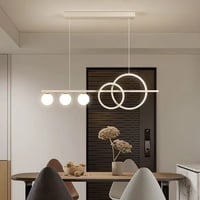 LED Pendelleuchte Esstischlampe Küchenlampe Hängend Lampen Dimmbar Hängelampe Modern LED Pendelleuchte Esstisch Wohnzimmer Schlafzimmer Hängeleuchte Höhenverstellbar Pendellampe (weiß, 80cm)