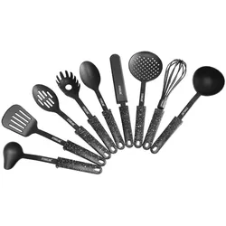 Kochbesteck-Set STONELINE, schwarz, Kunststoff, Kochbesteck-Sets, Kunststoff, mit Stütze