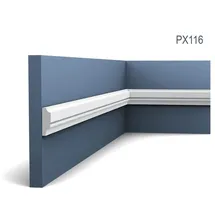 Orac DECOR PX116 AXXENT Profilleiste Zierleiste Wand-Dekor-Fries-Leiste 2 m 200 cm x 3,1 cm x 1 cm Weiß