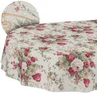 ANRO Tischdecke aus Stoff Textil abwaschbar Tischwäsche Tischtuch Baumwolle