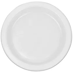 MONOUSO - Wiederverwendbar Plastikteller Wirtschaftlich PS Weiß Ø16,5cm (650 Stück)