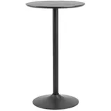 Actona Bartisch Isotta Schwarz Esche furniert Metall rund modern 60 cm