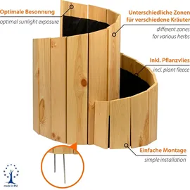 Dobar Kräuterspirale 250 x 1,6 x 68 cm Natur