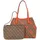 GUESS Schultertasche Vikky Large Tote Latte Logo / Orange