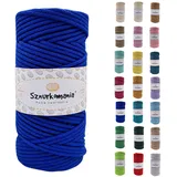 Sznurkomania, Baumwollkordel 3mm 100m, 46 Farben, Häkelkordel, Geflochten Baumwollkordel 3mm, Makramee Kordel, Makramee Garn, Premium Garn, Makramee Seil (Kornblume)