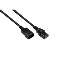 Good Connections Kaltgeräte-Warmgeräte-Verbindungskabel C14 an C15, schwarz, 3