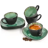 sänger Espressotassen Set Palm Beach mit Untertassen (120 ml, 8 teilig