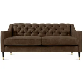 konsimo® Chesterfield Sofa 2-Sitzer Braun