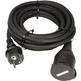 Logilink LPS102 Strom Verlängerungskabel Schwarz 5.00 m H07RN-F 3G 1,5 mm2 für Außenbereich geeignet