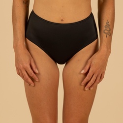 Bikini-Hose Romi hoher Taillenbund Surfen Damen schwarz, schwarz, XL
