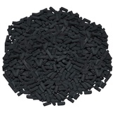 HELO 5 kg Aktivkohle Pellets (B) mit hoher Adsorptionsfähigkeit, hochporöser Struktur und großer innerer Oberfläche (1,0 kg entspricht ca. 500.000 m2), Pellets Ø ca. 3-4 mm, Länge: ca. 3-15 mm