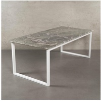 MAGNA Atelier Esstisch BERGEN mit Marmor Tischplatte, Esstisch eckig, Metallgestell, 160x80x75cm & 200x100x75cm grau 200 cm x 75 cm x 100 cm