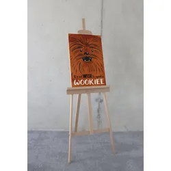 Leinwandbild KOMAR "Star Wars Don ́t Upset Wookiee - Größe 40 x 60 cm", bunt (farbe rahmen: braun, farbe bild(er): bunt), B:40cm H:60cm T:2cm, Papier, Holz, Bilder, Keilrahmenbild mit Echtholzrahmen, Kinderzimmer