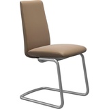 Stressless® Polsterstuhl Laurel, Low Back, Größe M, mit Beinen aus Stahl in Chrom matt braun