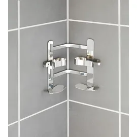 Wenko Turbo-Loc® Eck Shampoohalter Duo Clippsy - Silber