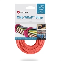Velcro Klettkabelbinder One Wrap Strap 20 x 200mm, orange, 25