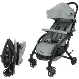 Nania Kompakter Kinderwagen Lili 0-36 Monate, leicht, 6 kg - mit Regenschutz (grau)