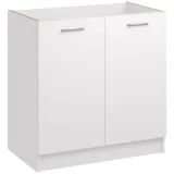 roe furniture Spülenschrank, Weiß, Holzwerkstoff, 80x82x44 cm, Küchen, Küchenmöbel, Küchenschränke, Küchenunterschränke