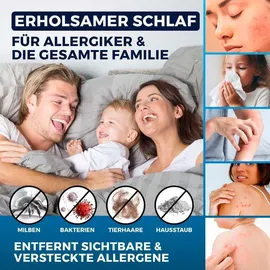 Clean Maxx CLEANmaxx Milbensauger für Matratzen mit UV-C-Licht, Rotation Power | Matratzenreiniger mit HEPA-Filter, entfernt 99,9% Aller Milben | Matratzensauger mit Ultraschall, Hitze & Vibration